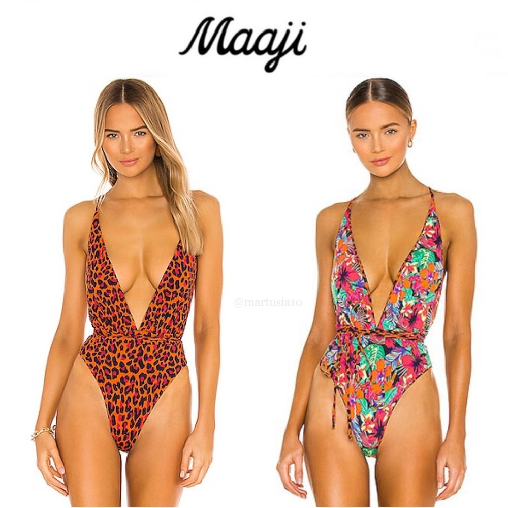 MAAJI Reversible Kenya Journey Safari One Piece In Orange sz S NWT